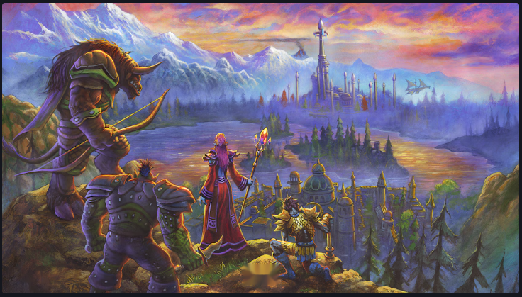 World of Warcraft Forever adventurers overlooking a new landscape