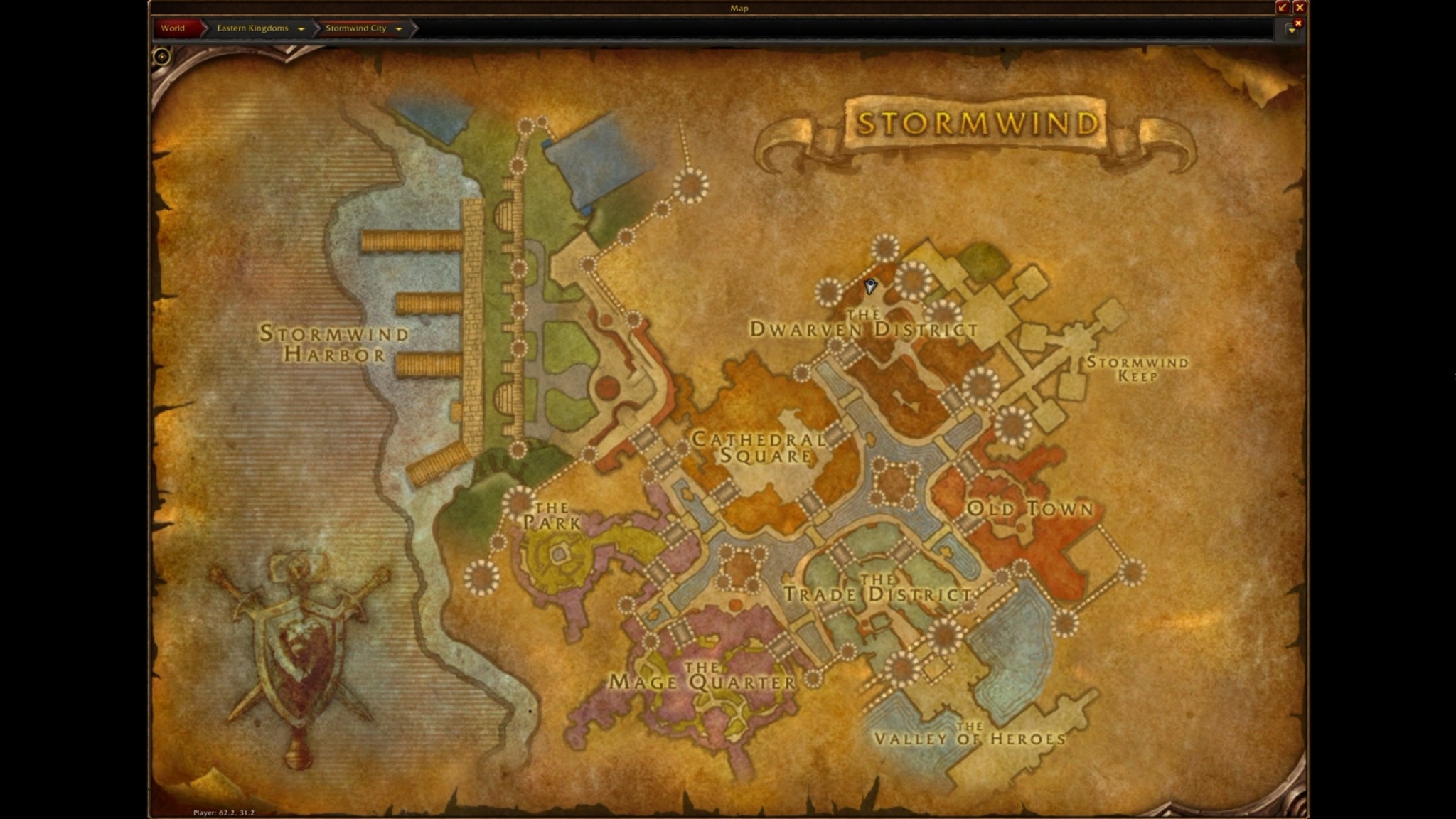 WoW Forever Stormwind map showing Stormwind Harbor